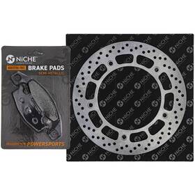 Mk1007475 Niche Front Left Brake Rotor Pad Kit For 1990-1995 Suzuki Vx800 Semi Metallic