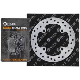 43351-kz1-770 Niche Mk1007508 Rear Right Brake Rotor Pad Kit For Honda Semi Metallic