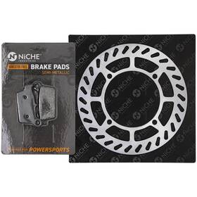 Niche Mk1008099 Rear Right Brake Pad Rotor Kit For Suzuki Rmz250 K4308-20006 Semi Metallic