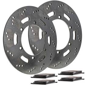 Mk1008105 Niche Front Brake Pad Rotor Kit For Triumph Thunderbird T2023305 Semi Metallic