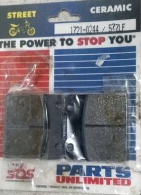 1721-0244 Parts Unlimited Ceramic Street Rear Brake Pads