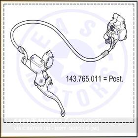 143.765.011 Polini Pocket Bike Mini Rear Brake System Gp5 Assembly