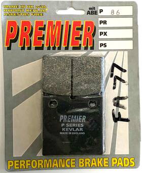 Premier Motorcycle Brakes P86 Os Standard Organic Brake Pads