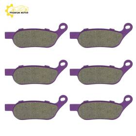 Pr836021e01 Premium Motoring Fits 2008-2011 Harley-davidson Flstsb Cross Bones 3 Pair Brake Pads Replacement
