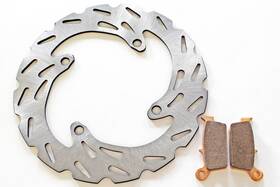 A-10668 Race-driven 2003 2004 2005 Kawasaki Kx125 Rear Riptide Brake Rotor And Severe Duty Pads