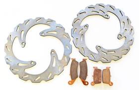 A-19733 Race-driven Brake Rotor And Pads For Suzuki Rm-z250 2004 2005 Front Rear Riptide