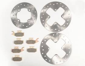 F-15176 Race-driven 2010-11 Can-am Outlander Max Xt 800r Front And Rear Brake Rotors Pads