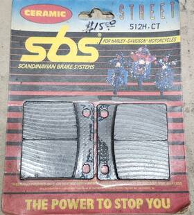 1721-0216 Sbs Harley Ceramic 512h.ct Brake Pads Gma 2 Piston Rear Caliper Pad Nos