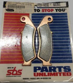 1721-0332 Sbs 603si Dirt Bike Atv Front Brake Pads