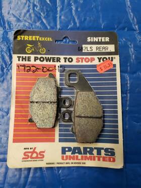 1722-0043 Sbs 687ls.s 687ls Street Excel Sintered Rear Brake Pads Kawasaki