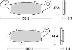 704ls Sbs Sinter Right Rear Brake Pads For Kawasaki Zr-7 Zr-7s Vn800 Vn900 Vn1500