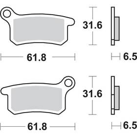 783si Sbs Si Sinter Brake Pads #783si Ktm 65 Sx/85 Sx 17/14/85 19/16/85