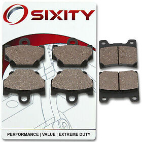 64354 Sixity Front Rear Organic Brake Pads 1984-1985 Yamaha Rz350 Full Kit L N Nc11