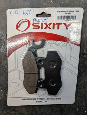 Pad228 Sixty Semi-metallic Brake Pads Fits 08-18 Klr650 And More
