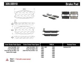 Sto309.08910 Stoptech Performance Rear Brake Pads For 2001-2005 Mazda Miata