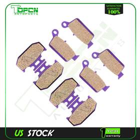 Ta836000atps Topcn-autoparts Fits 1994-96 Kawasaki Klx250r Klx650 4 Pair Carbon Fiber Brake Pads Replacement