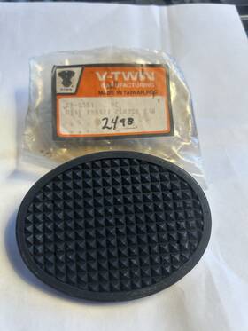 28-0551 V-twin Harley Davidson Black Oval Brake Pad Fl Models 1945-1984
