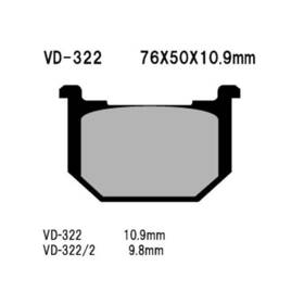 Stse-ve208528-28 Vesrah Semi-metallic Brake Pads Front Fits Suzuki Gs1100g 1982-1983