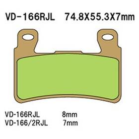 Vd-166rjl Vesrah Sintered Metallic Brake Pads Front For Honda/kawasaki