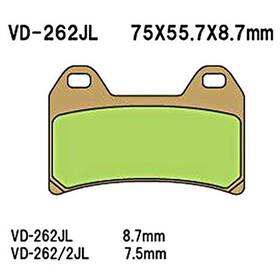 Vd-262 Vesrah Vd-262/2jl Sintered Metal Brake Pads -