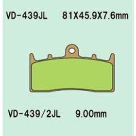 Vd-439jl Vesrah Sintered Metal Brake Pads Sintered/metal 970767 Pad