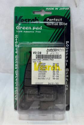 Vd139 Vesrah New Front Brake Pads