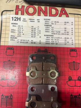 3jd-w0046-01-00 Victor Nos 12h Brake Pads Honda Kawasaki Suzuki Yamaha 1983-90 See Picture