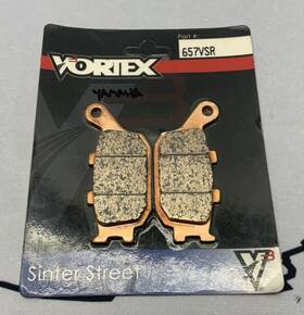 657vsr Vortex Racing Sintered Performance Brake Pads Rear Yzf-r6 2003-2019