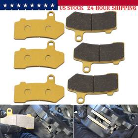 Vsqp1204 Vsshop Fa409 Front And Rear Brake Pads For 2008-2018 Harley Davidson Flhx Street Glide