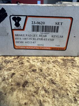23-0620 Vtwin Harley Brake Pads Rear