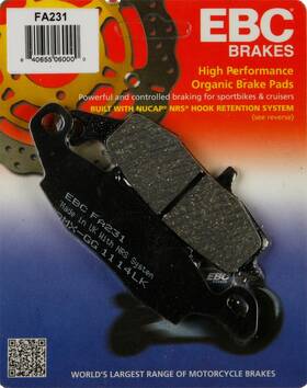 15-231 Western Power Sports Ebc Brakes Fa231 Organic Front / Rear Brake Pads Set