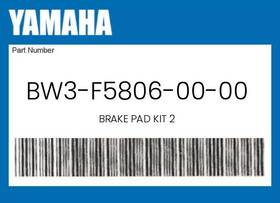 Bw3-f5806-00-00 Yamaha Genuine Brake Pad Kit 2 -