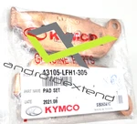Kymco Xciting R500 F1 Rear Brake Pads 43105-LFH1-305. Fixed Price $99.00.