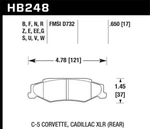 Fits Hawk 97-12 CORVETTE/01-04 Z06/05-09 Z51 DTC-30 Race Rear Brake Pads. Fixed Price $221.39.