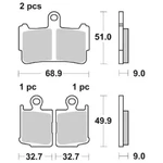 Set 4 Brake Pads Sbs 869HS. Fixed Price $125.20.