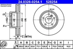 Ate 24.0328-0254.1 Brake Disc For Bmw. Fixed Price $153.37.