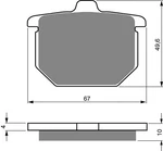 Brake Disc Pads Front R/h Goldfren For 1980 Honda Gl 1100 Wing (standard). Fixed Price $18.79.