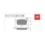 Goldfren Brake Pads 187S33R-RV / FA367. Fixed Price $33.49.