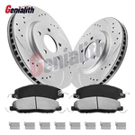 Ford Mustang Base 2011 - 2014 Front Brakes Rotors + Ceramic Pads 12.44 In. Fixed Price $111.90.
