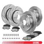 Brake Kit For Jeep Wrangler Jk Front And Rear Rotors Ceramic Pads. Fixed Price $155.99.