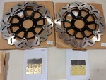 Front Brake Rotors Discs Pads For Kawasaki ZX12R ZX-12R Ninja 1200 2004 2005. Fixed Price $99.00.