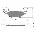 Goldfren Front Brake Pads For Polaris Sportsman 700 X2 Twin Efi 2008 GF162K5. Fixed Price $31.42.