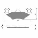 Goldfren Front Brake Pads For Polaris Sportsman 700 X2 Twin Efi 2008 GF280K5. Fixed Price $31.42.