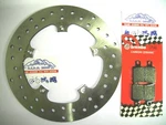 Brembo Brake Disc + Rear Pads Peugeot 125 Satelis Abs 2007 2008. Fixed Price $141.40.