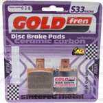 Goldfren S33 Carbon Rear Right Brake Pads For Beringer 6 Piston Design. Fixed Price $20.32.