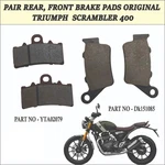 Genuine Pair Rear & Front Brake Pads Fit For Triumph Scrambler 400X. Fixed Price $58.71.