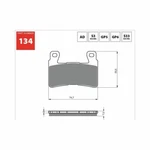 Goldfren Brake Pads 134S33 / FA296, FA265. Fixed Price $11.92.