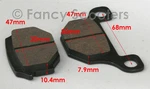 Western Style Mini Chopper Front Brake Shoes. Fixed Price $11.99.