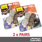 Ebc Brake Pad Set (front 2 X Pair) Motorcycle Double-h Sintered (FA095HH). Fixed Price $76.14.