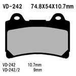 For Yamaha FJ1200 88-92 Vesrah VD-242/2 Rear Organic Semi-metallic Brake Pads. Fixed Price $10.70.